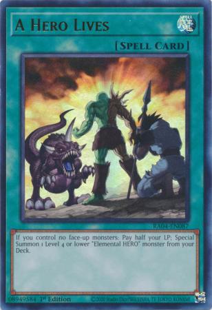 A Hero Lives - RA04-EN087 - Ultra Rare - 1st Edition