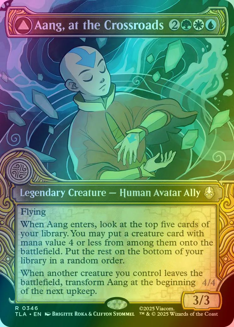 Aang, at the Crossroads // Aang, Destined Savior [346] [Elemental Frame] [Avatar: The Last Airbender] [Foil]