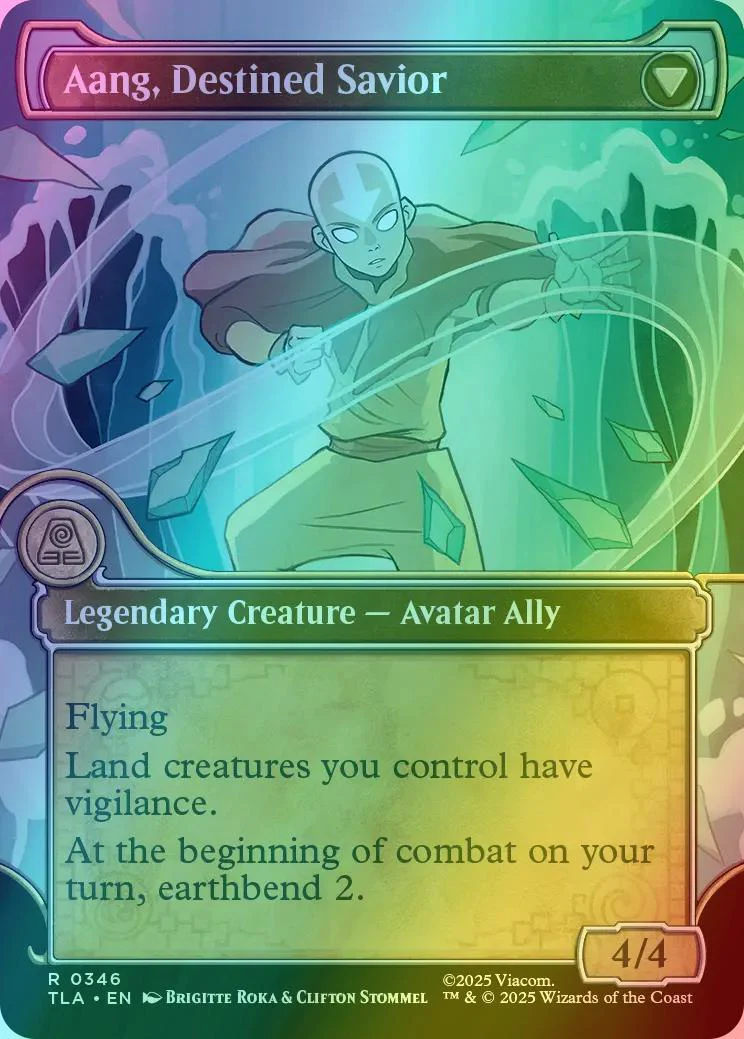 Aang, at the Crossroads // Aang, Destined Savior [346] [Elemental Frame] [Avatar: The Last Airbender] [Foil] - Image 2