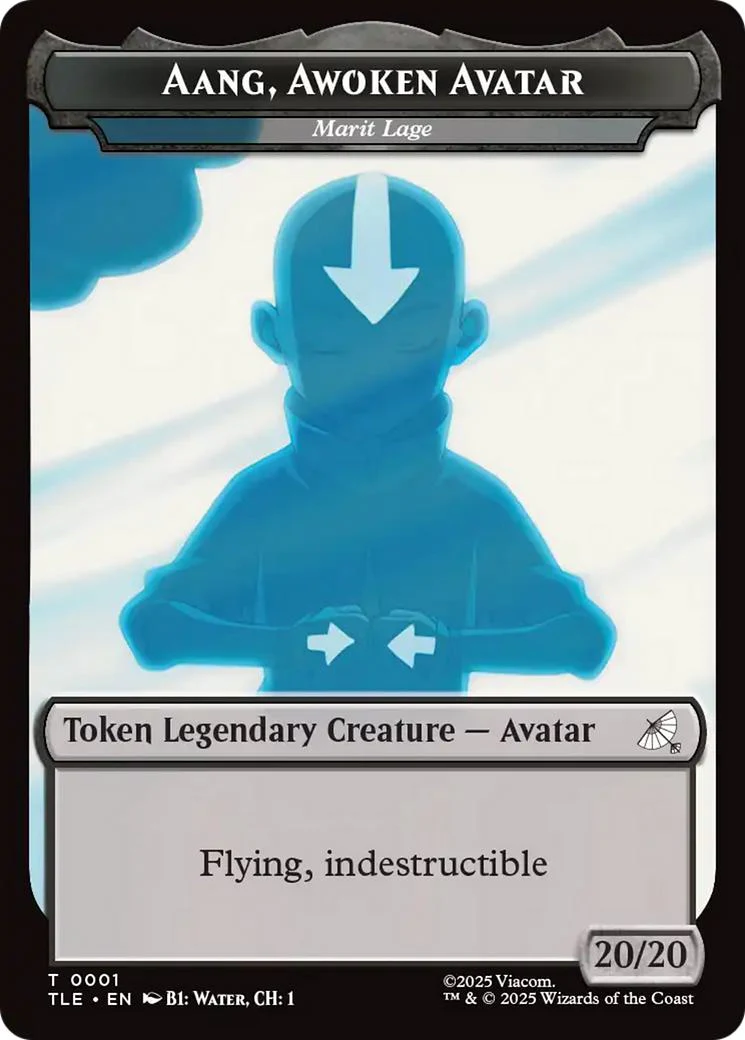 Aang, Awoken Avatar - Marit Lage Token (01) // Treasure Token (22) [TLE/TLA Set Symbol] [Avatar: The Last Airbender Eternal: Tokens] [Non-Foil]