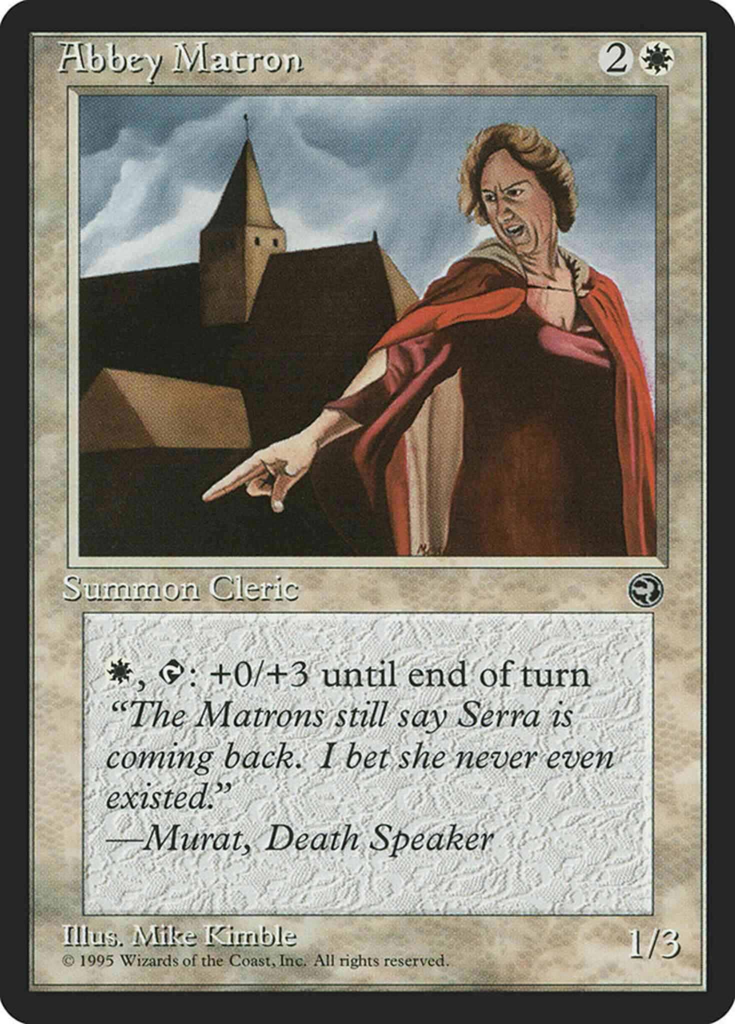 Abbey Matron [2b] [Pointing to Bottom Left] [Homelands] [Non-Foil]
