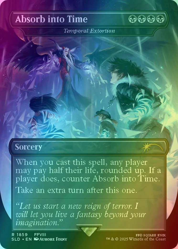 Absorb into Time - Temporal Extortion [1859] [Borderless] [FINAL FANTASY: Game Over] [Secret Lair Drop] [Foil]