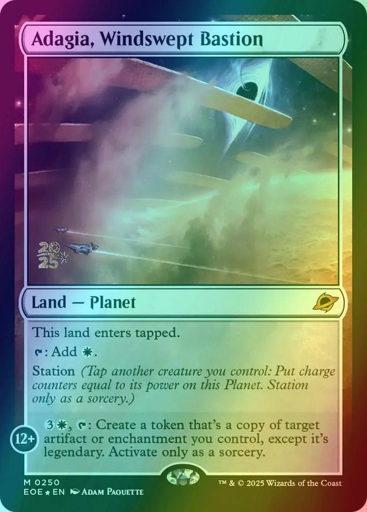 Adagia, Windswept Bastion [250s] [Prerelease] [Edge of Eternities: Promos] [Foil]