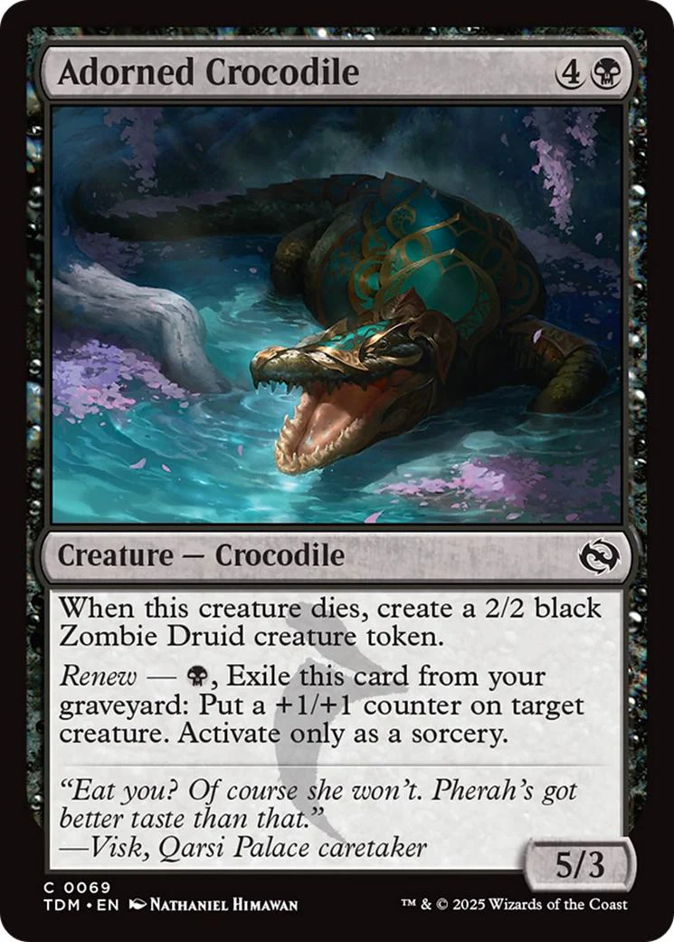 Adorned Crocodile [69] [Tarkir: Dragonstorm] [Non-Foil]