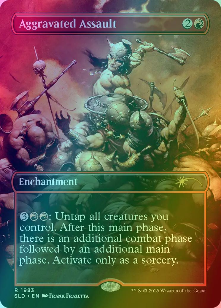 Aggravated Assault [1983] [Borderless] [Frank Frazetta: The Second Exhibition] [Secret Lair Drop] [Foil]