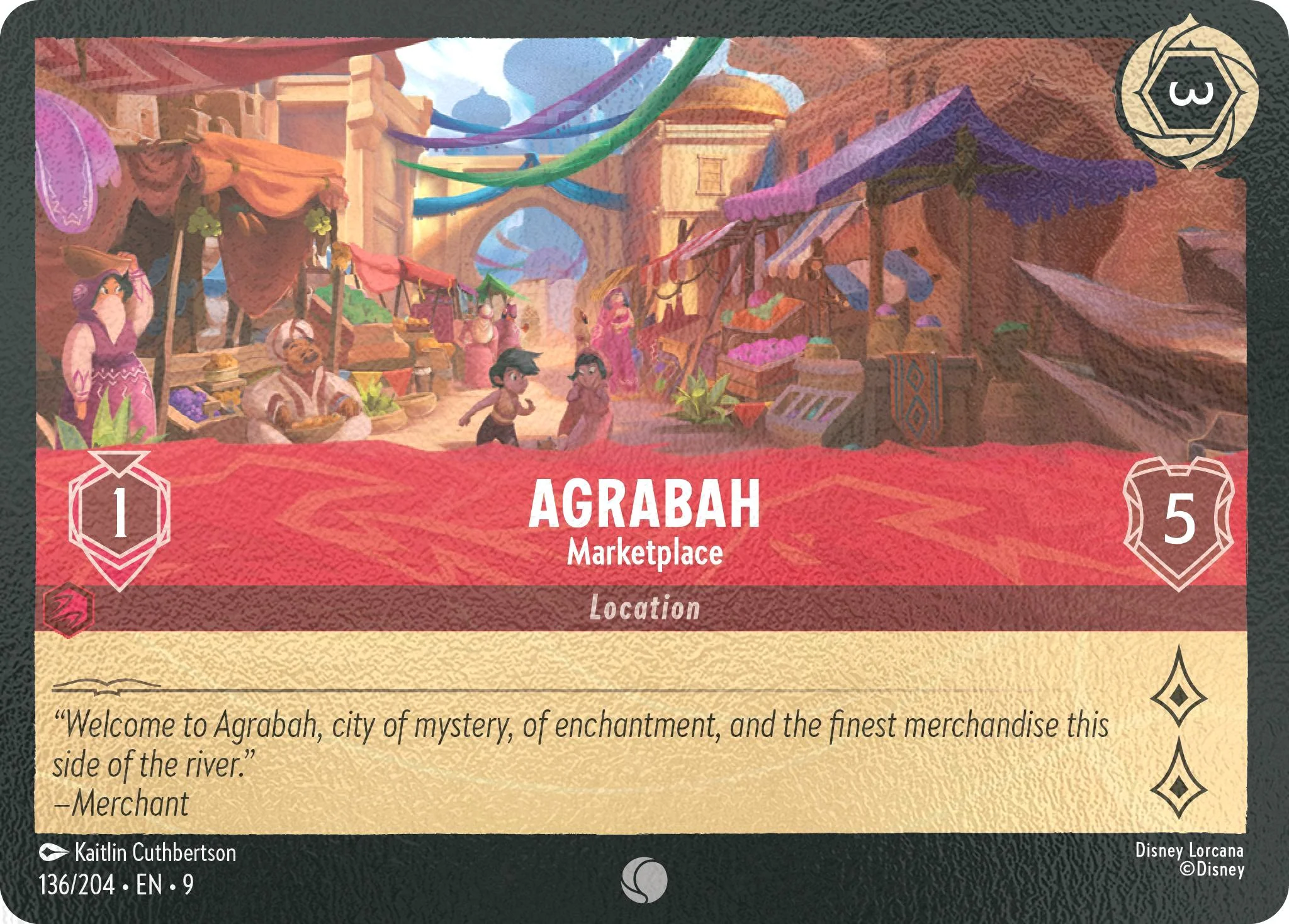 Agrabah - Marketplace - 136/204 [Fabled] [Cold Foil]