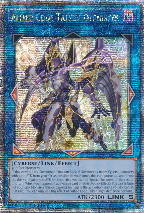 Allied Code Talker @Ignister - ALIN-EN051 - Quarter Century Secret Rare - 1st Edition