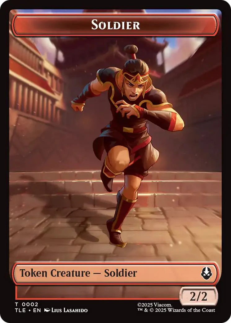 Ally Token (05) // Soldier Token (02) [TLA/TLE Set Symbol] [Avatar: The Last Airbender: Tokens] [Non-Foil] - Image 2