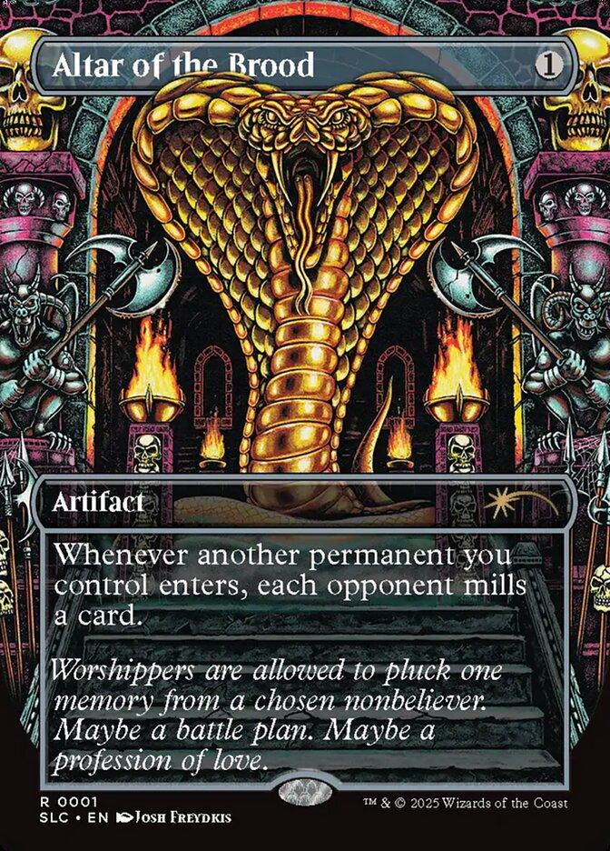 Altar of the Brood [0001] [Borderless] [Encyclopedia of Magic] [Secret Lair Countdown] [Non-Foil]