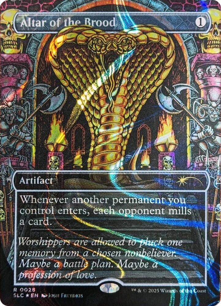 Altar of the Brood [0028] [Borderless] [Encyclopedia of Magic] [Secret Lair Countdown] [Halo Foil]