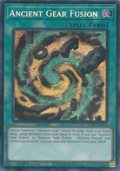 Ancient Gear Fusion - RA05-EN063 - Secret Rare - 1st Edition