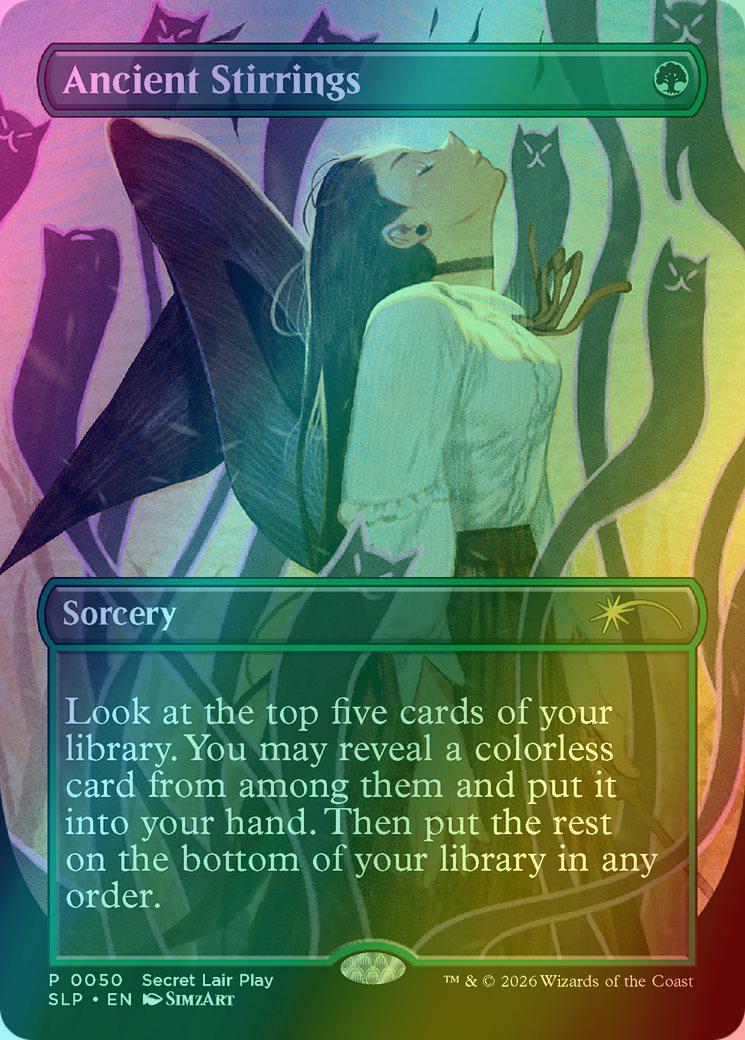 Ancient Stirrings [0050] [Borderless] [Secret Lair Promo] [Foil]