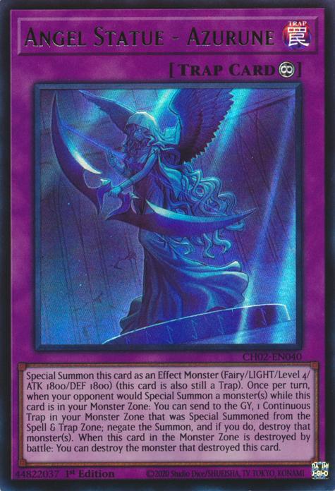 Angel Statue - Azurune - CH02-EN040 - Ultra Rare - 1st Edition