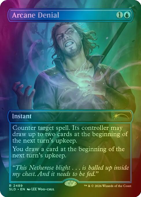 Arcane Denial [2489] [Borderless] [D&D: Gale's Ambition] [Secret Lair Drop] [Foil]
