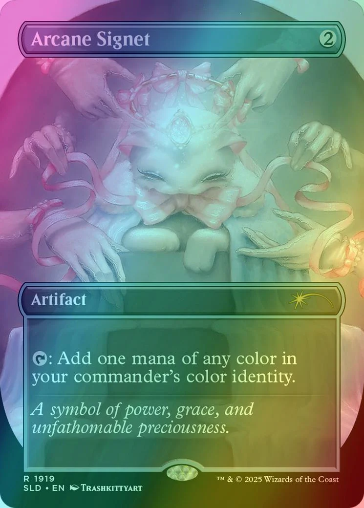 Arcane Signet [1919] [Borderless] [Cats Are Better Than Dogs] [Secret Lair Drop] [Foil]