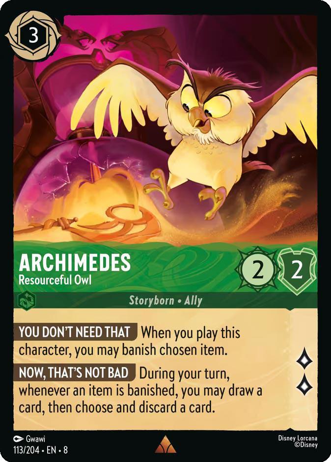 Archimedes - Resourceful Owl - 113/204 [Reign of Jafar] [Non-Foil]