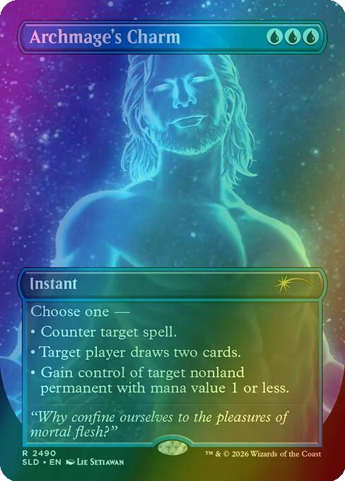Archmage's Charm [2490] [Borderless] [D&D: Gale's Ambition] [Secret Lair Drop] [Foil]