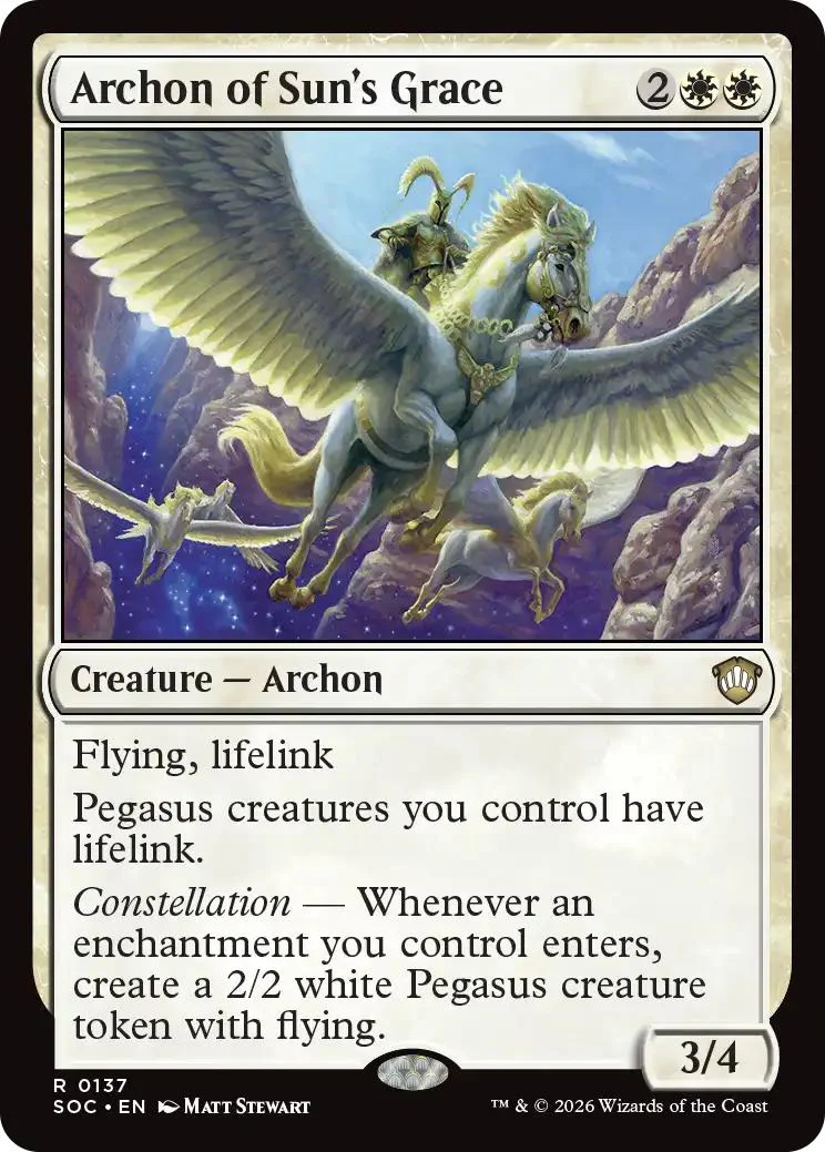 Archon of Sun's Grace [137] [Secrets of Strixhaven: Commander] [Non-Foil]