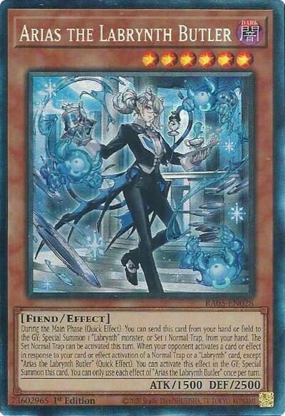 Arias the Labrynth Butler - RA05-EN028 - Collector's Rare - 1st Edition