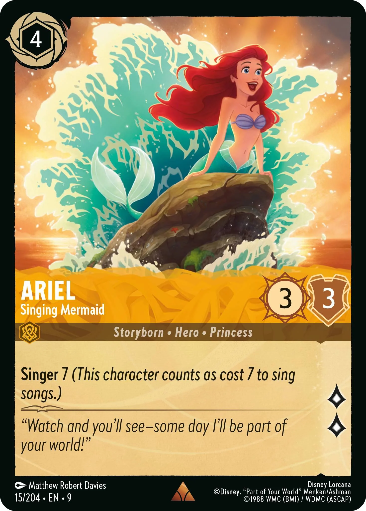 Ariel - Singing Mermaid - 15/204 [Fabled] [Non-Foil]