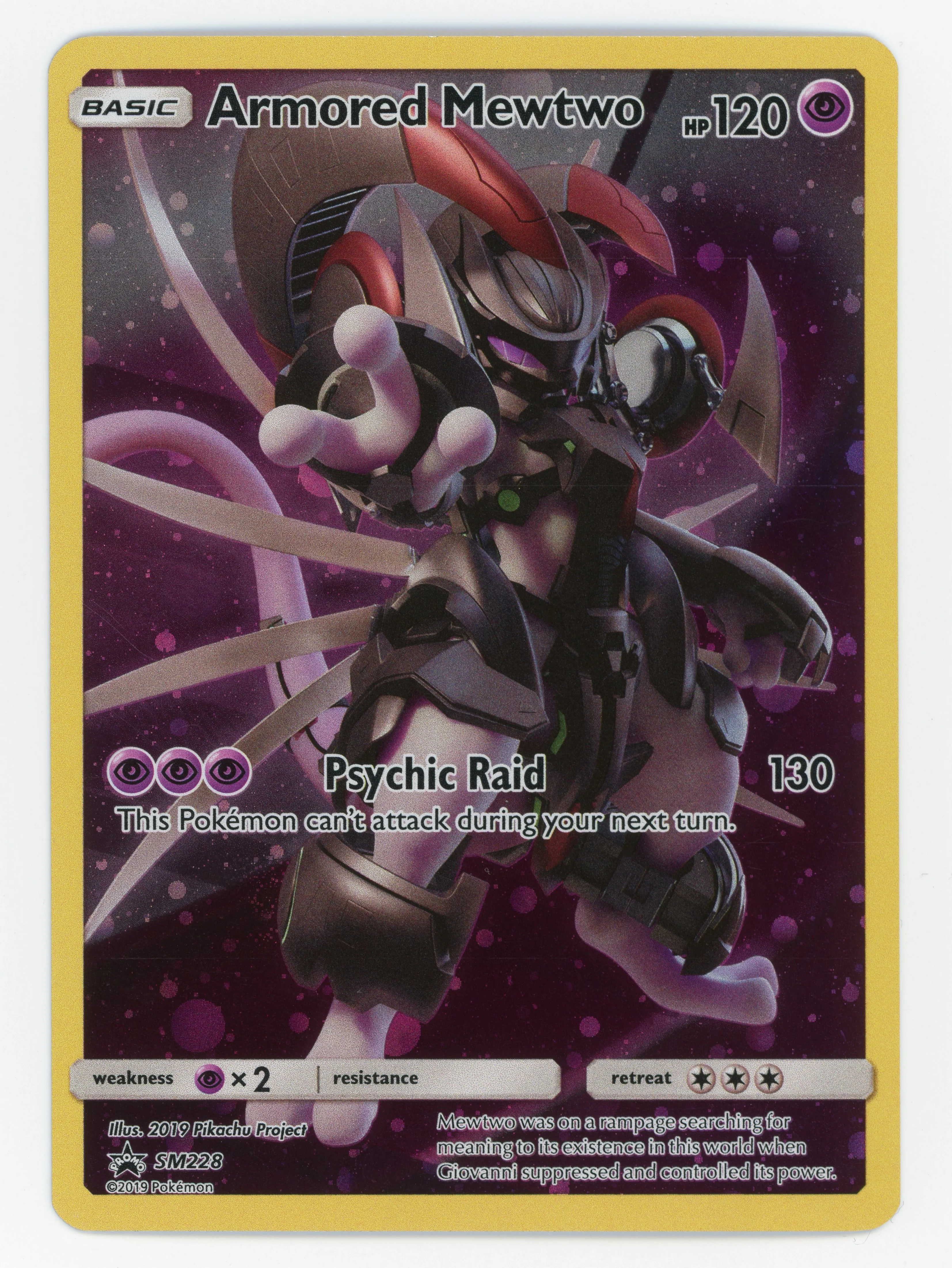 Armored Mewtwo - SM228 - Promo - Holo - Scan 15106