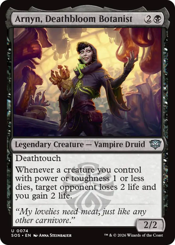 Arnyn, Deathbloom Botanist [74] [Secrets of Strixhaven] [Non-Foil]