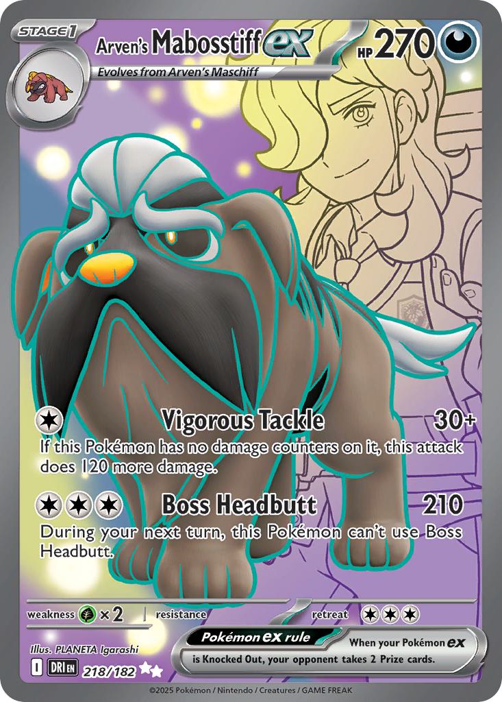 Arven's Mabosstiff ex - 218/182 - Ultra Rare [sv10-218] [Ultra]