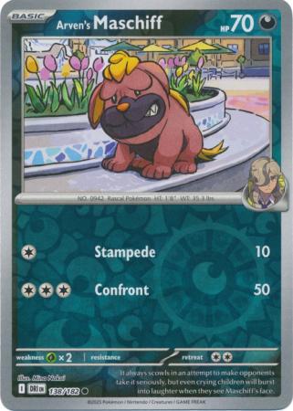 Arven's Maschiff - 138/182 - Common [sv10-138] [Reverse Holo]