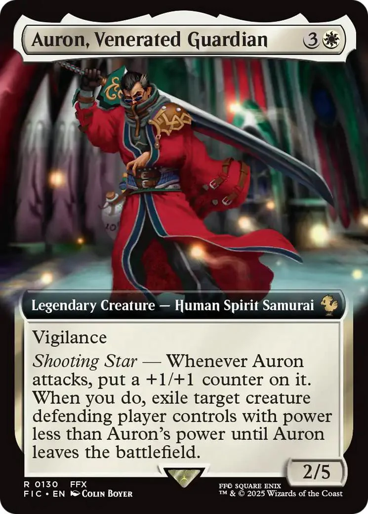 Auron, Venerated Guardian [130] [Extended Art] [FINAL FANTASY: Commander] [Non-Foil]