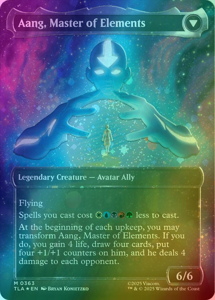 Avatar Aang // Aang, Master of Elements [363] [Borderless] [Headliner] [Avatar: The Last Airbender] [Raised Foil] - Image 2
