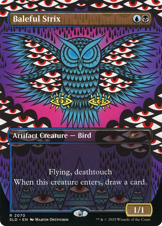 Baleful Strix [2070] [Borderless] [The Eyes Have It] [Secret Lair Drop] [Non-Foil]