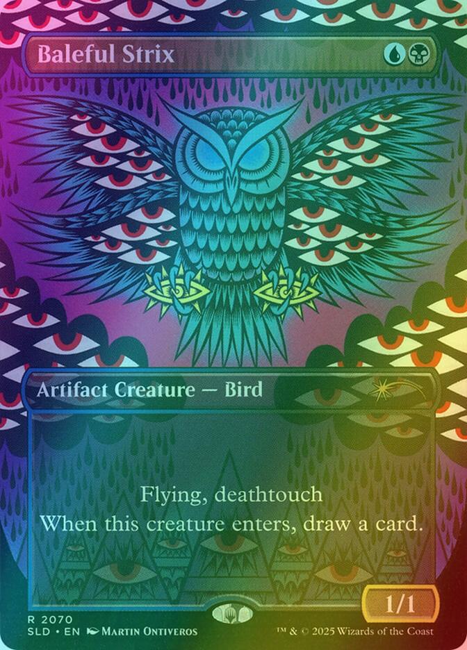 Baleful Strix [2070] [Borderless] [The Eyes Have It] [Secret Lair Drop] [Rainbow Foil]