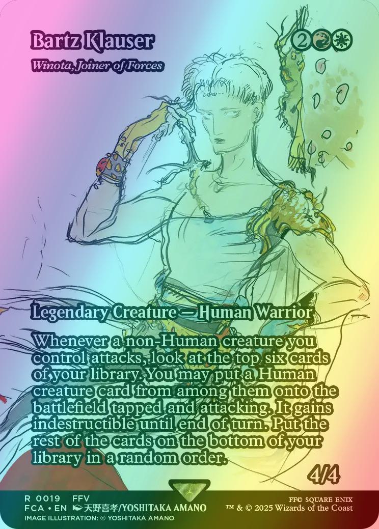 Bartz Klauser - Winota, Joiner of Forces [19] [Borderless] [FINAL FANTASY: Through the Ages] [Foil]