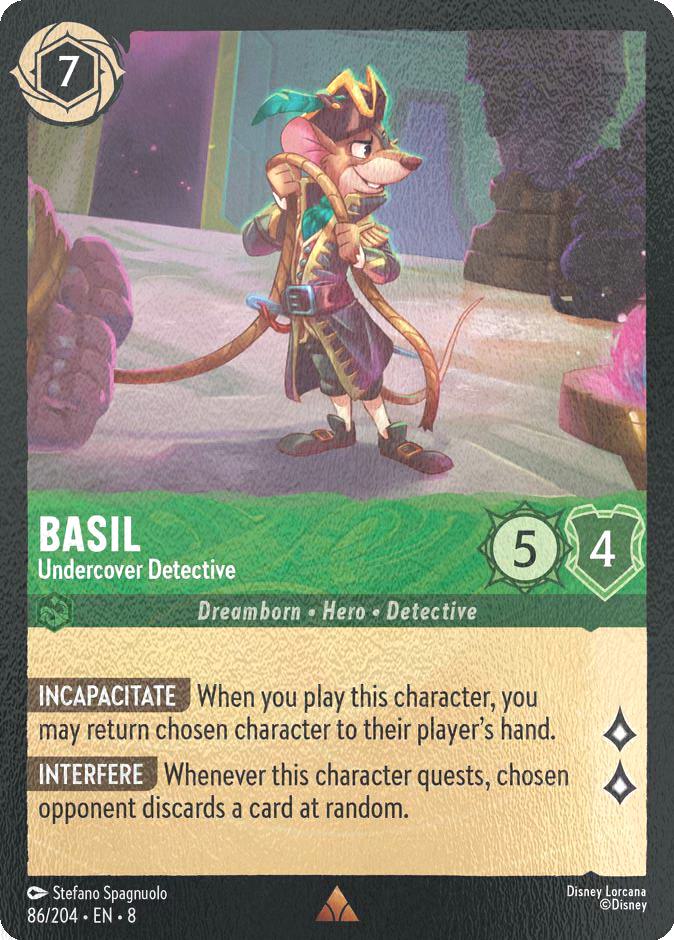 Basil - Undercover Detective - 86/204 [Reign of Jafar] [Cold Foil]