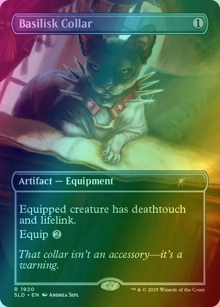 Basilisk Collar [1920] [Borderless] [Cats Are Better Than Dogs] [Secret Lair Drop] [Foil]