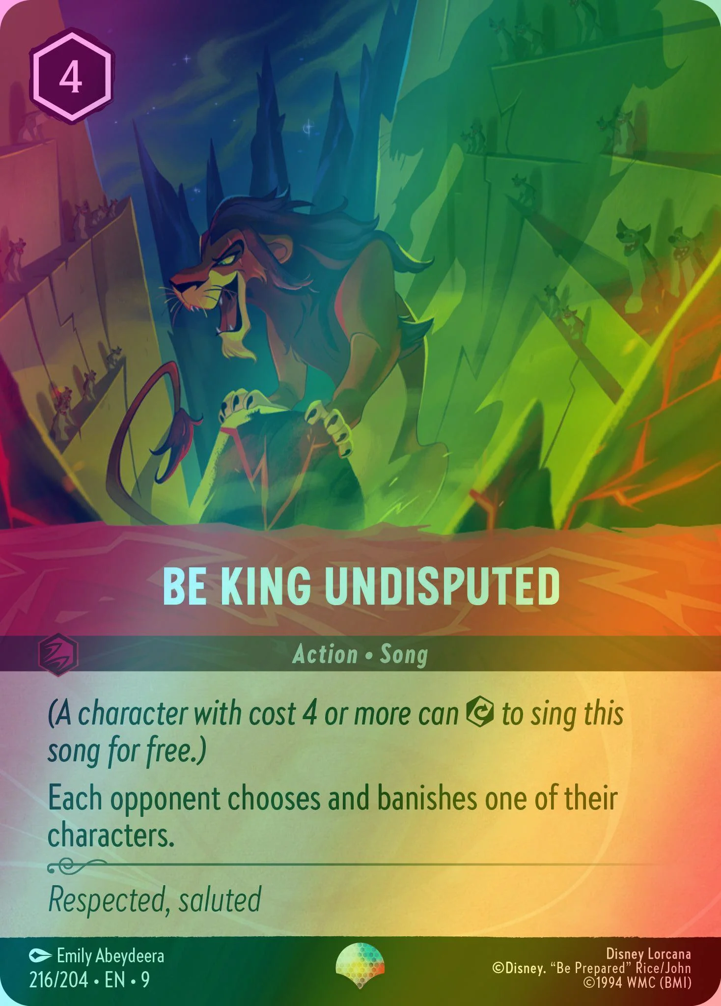 Be King Undisputed (Epic) - 216/204 [Fabled] [Holofoil]
