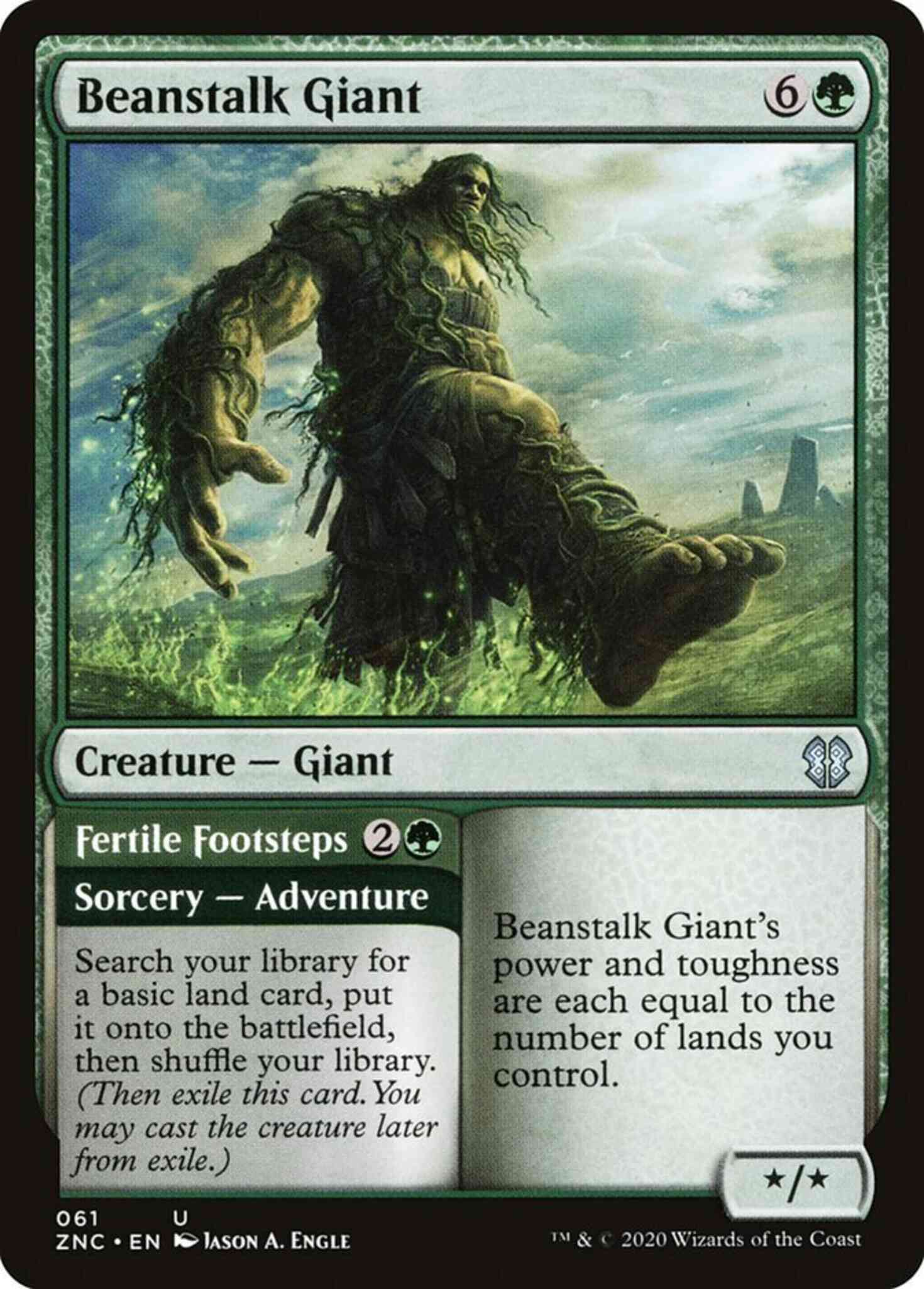Beanstalk Giant // Fertile Footsteps [61] [Zendikar Rising Commander] [Non-Foil]