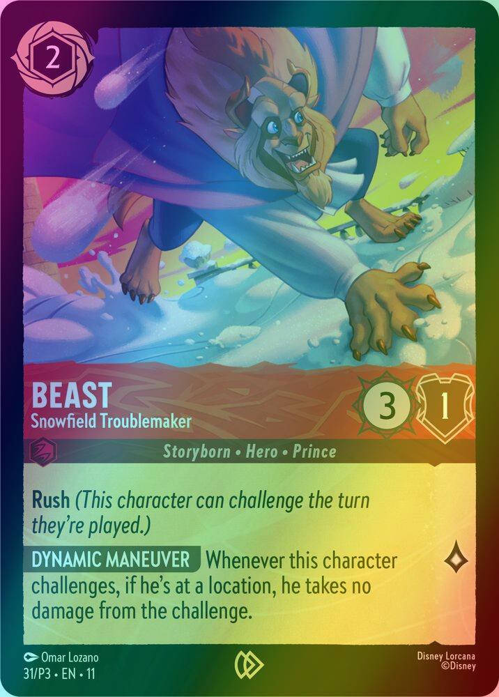 Beast - Snowfield Troublemaker - 31/P3 [Disney Lorcana Promo Cards] [Cold Foil]