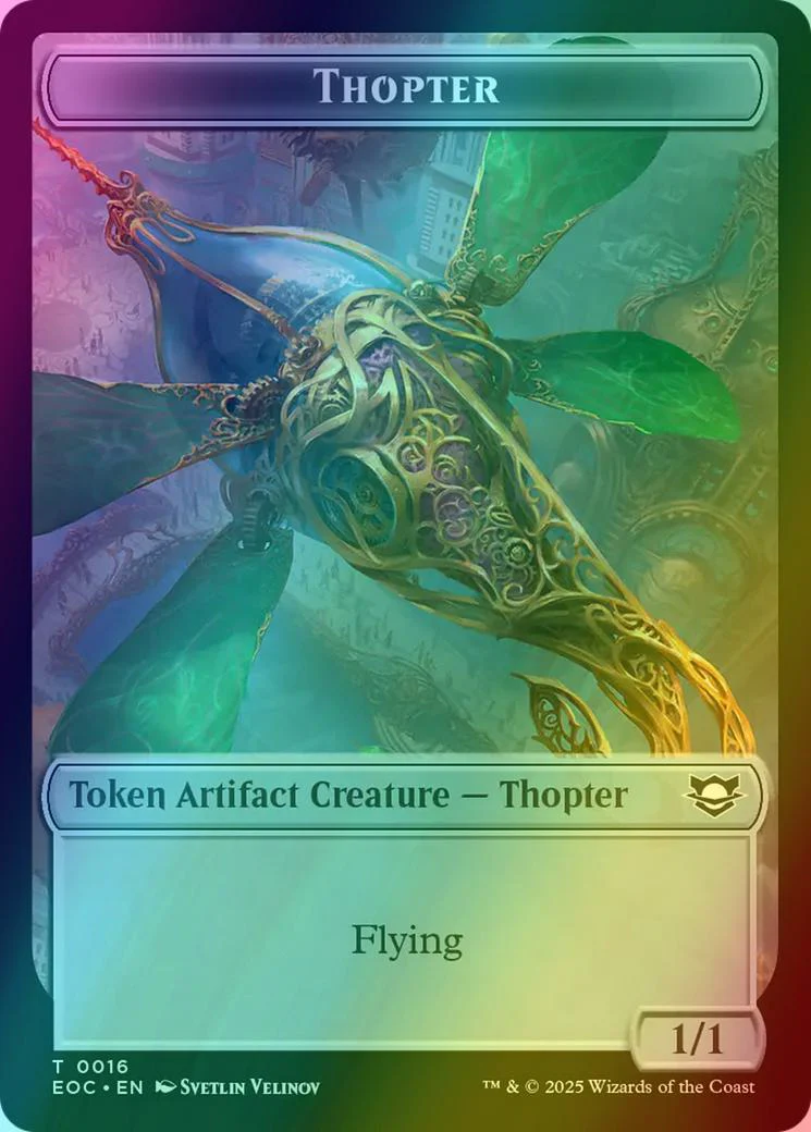 Beast Token (06) // Thopter Token (16) [Edge of Eternities: Commander: Tokens] [Foil] - Image 2