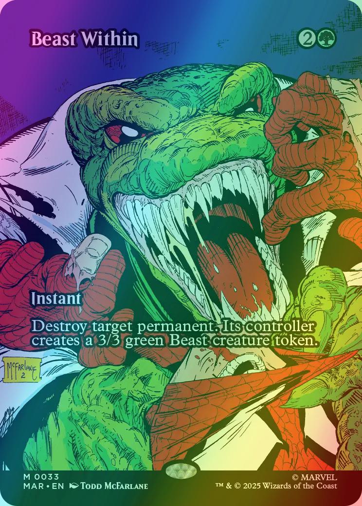 Beast Within [33] [Borderless] [Source Material] [Marvel Universe] [Foil]