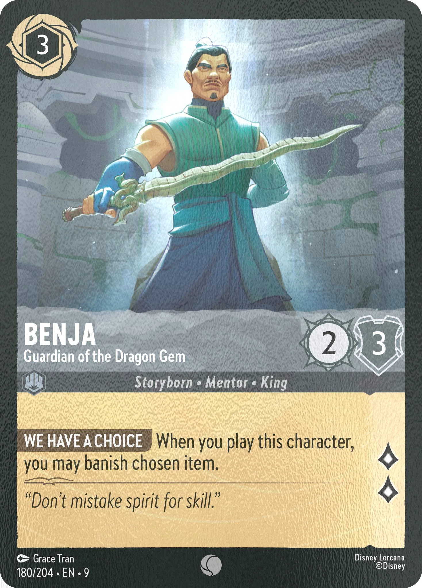 Benja - Guardian of the Dragon Gem - 180/204 [Fabled] [Cold Foil]