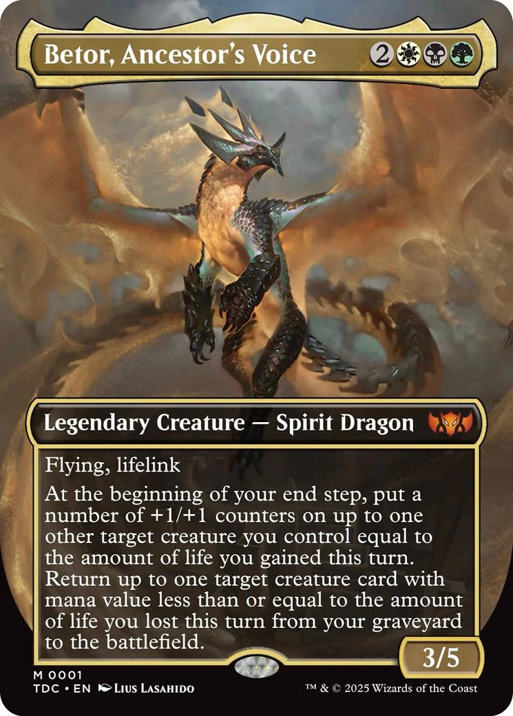 Betor, Ancestor's Voice [1] [Borderless] [Tarkir: Dragonstorm: Commander] [Non-Foil]