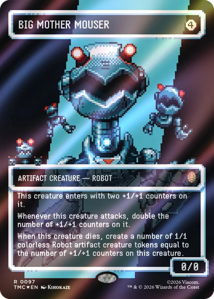 Big Mother Mouser [97] [Borderless] [Pixel] [Teenage Mutant Ninja Turtles Eternal] [Surge Foil]