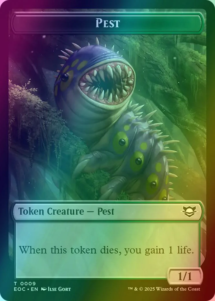 Bird Token (03) // Pest Token (09) [Edge of Eternities: Commander: Tokens] [Foil] - Image 2