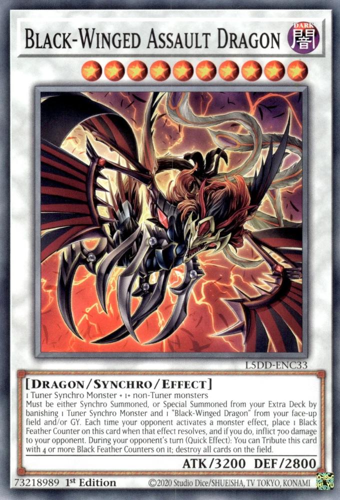Black-Winged Assault Dragon - L5DD-ENC33 - Common - 1st Edition