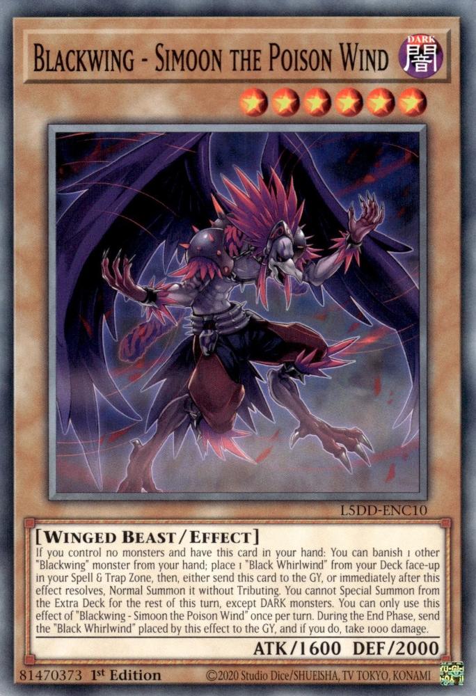 Blackwing - Simoon the Poison Wind - L5DD-ENC10 - Common - 1st Edition