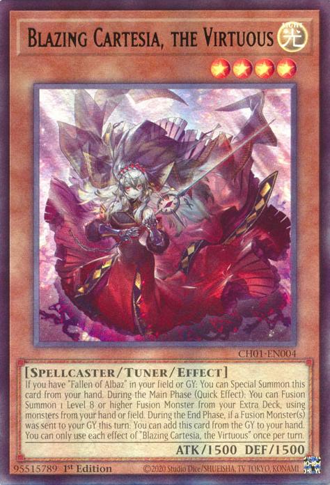 Blazing Cartesia, the Virtuous - CH01-EN004 - Ultra Rare - 1st Edition