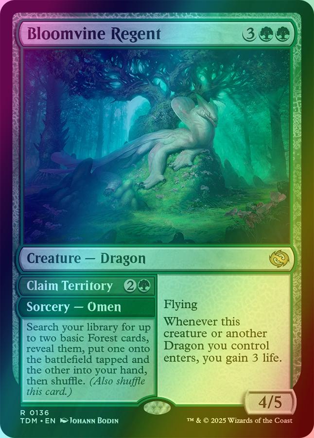 Bloomvine Regent // Claim Territory [136] [Tarkir: Dragonstorm] [Foil]