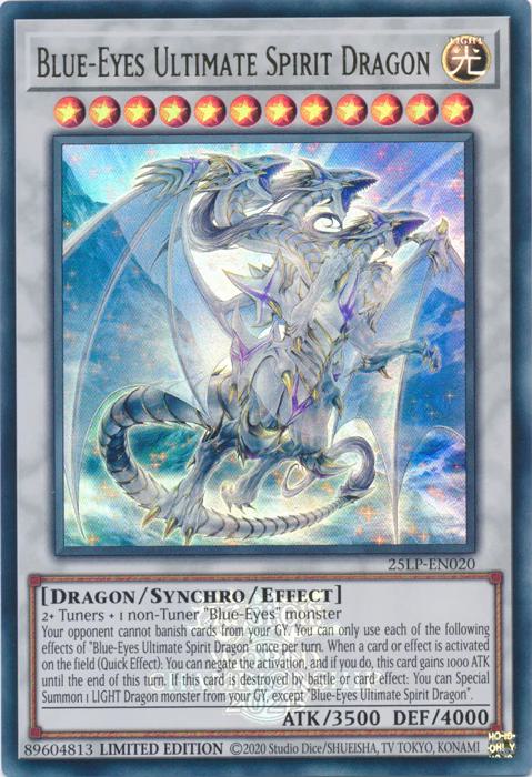 Blue-Eyes Ultimate Spirit Dragon - Emblazoned - 25LP-EN020 - Ultra Rare - Limited