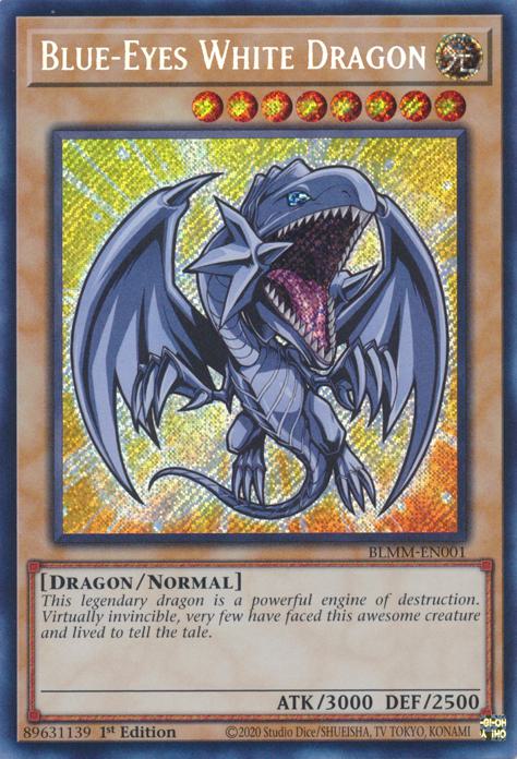 Blue-Eyes White Dragon - BLMM-EN001 - Secret Rare - 1st Edition